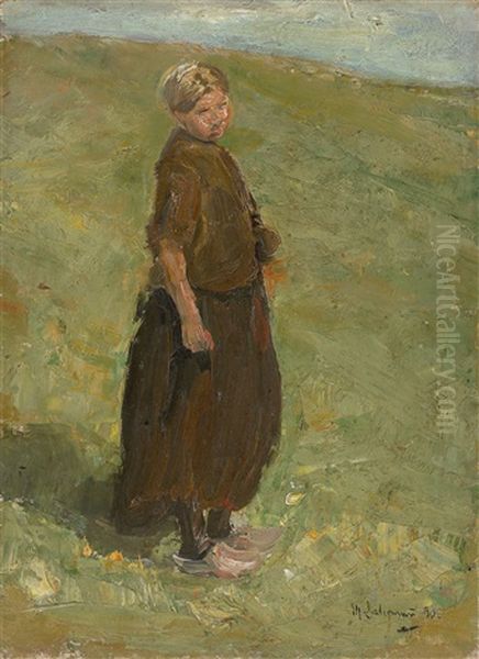 Madchen Auf Der Dune, Stehend Nach Rechts - view 1