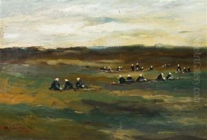 Netzeflickerinnen In Den Dunen Von Noordwige by Max Liebermann