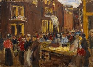 Judengasse In Amsterdam / Uilenburgersteeg Ecke Jodenbreestraat by Max Liebermann