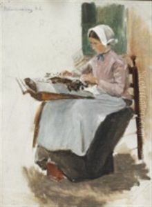 A Lace Maker by Max Liebermann