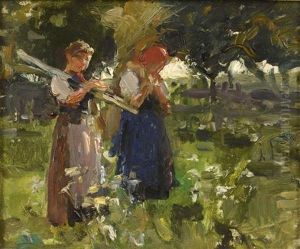 Two Peasants by Max Liebermann