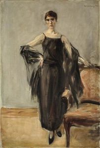 Bildnis Genia Levine, Stehend by Max Liebermann
