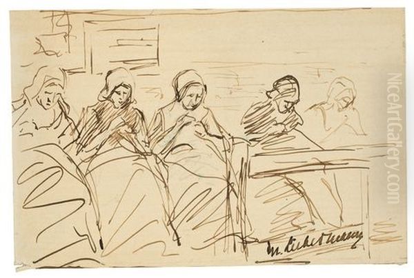 Study For: Nahende Madchen In Huyzen - view 1