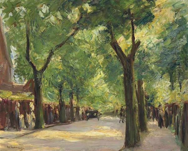 Die Grosse Seestrasse In Wannsee Mit Spaziergangern - view 1