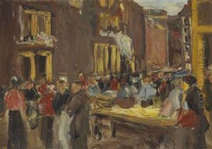 Judengasse In Amsterdam, Ecke Jodenbreestraat by Max Liebermann