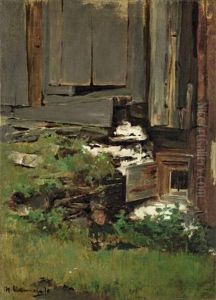 Hofecke In Weimar (baufalliges Haus) by Max Liebermann