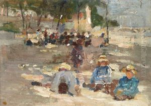 Picnic In The Park by Max Liebermann