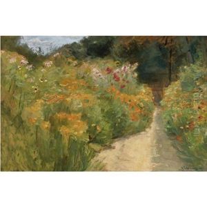 Blumenstauden Im Wannseegarten (flower Shrubs In Wannsee Garden) by Max Liebermann