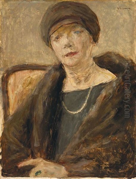 Bildnis Lola Leder Im Pelzmantel - Studie - view 1