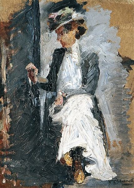 Sitzende Dame Mit Hut - view 1