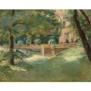 Blick Auf Die Blumenterrasse Im Wannseegarten Nach Sudwesten (view Of The Flower Terrace In Wannsee Garden To The South-west) by Max Liebermann