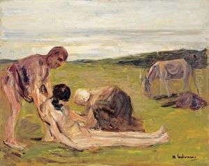 Der Barmherzige Samariter (study) by Max Liebermann