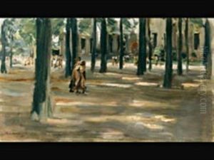 Schulgang In Laren (composition Study) by Max Liebermann