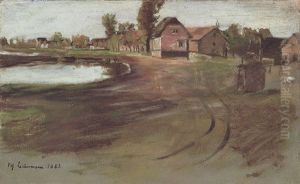 Dorfstrasse In Militsch by Max Liebermann