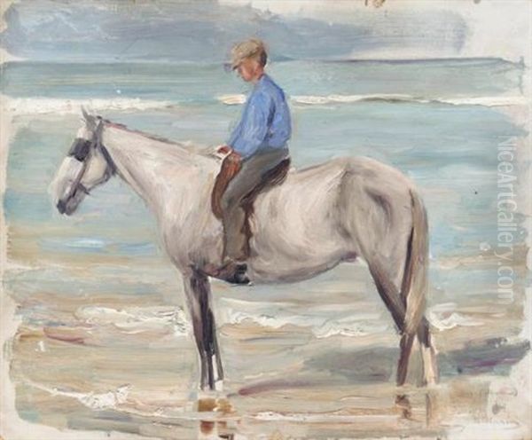 Reitender Knabe Am Meer - view 1