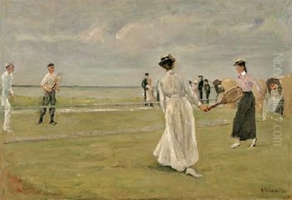Tennisspieler Am Meer - 1. Fassung - view 1