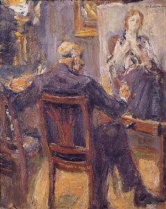 Selbstbildnis Vor Der Staffelei, Sitzend by Max Liebermann