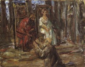 Haman Vor Ahasver Und Esther by Max Liebermann