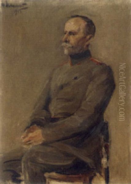 Bildnis Eines Sitzenden Herrn In Der Uniform Eines Offiziers Nach Links - view 1