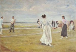 Tennisspieler Am Meer (1st Version) by Max Liebermann