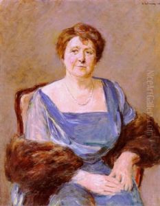 Bildnis Einer Dame Im Blauen Kleid by Max Liebermann