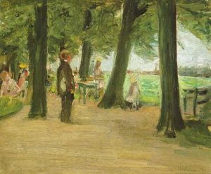 Biergarten - Restaurationsgarten by Max Liebermann