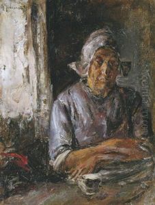 Alte Frau Am Fenster