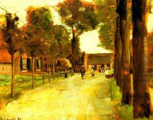 Hollandische Dorfstrasse - Strasse In Laren by Max Liebermann