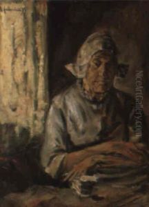 Alte Frau Am Fenster