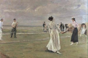 Tennisspieler Am Meer (1. Fasung) by Max Liebermann