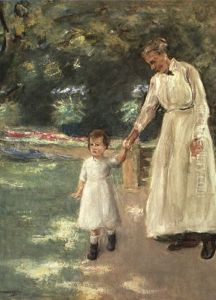Maria, Die Enkelin Des K_nstlers, Mit Kinderfrau