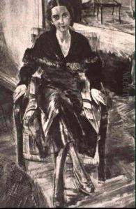 Ganzportrait Einer Sitzenden Jungen Dame by Max Liebermann