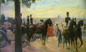 Der Corso Auf Dem Monte Pincio by Max Liebermann