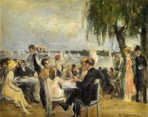Gartencafe An Der Elbe by Max Liebermann