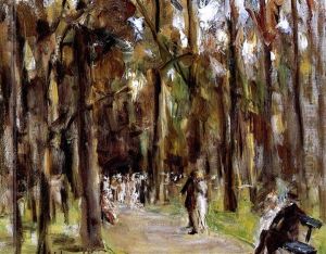 Strolling In The Berlin Tiergarten by Max Liebermann