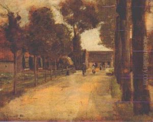 Dorfstrasse Mit Figuren