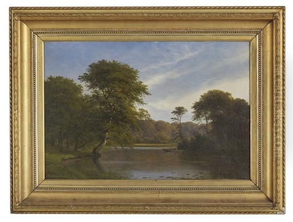 Landscape With River And Canoe - view 1