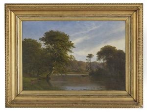 Landscape With River And Canoe