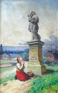 Praying Girl by Liebscher, Adolf