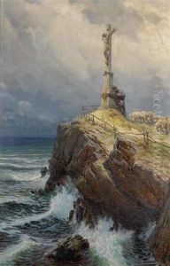 At A Wayside Devotional Pillar by Liebscher, Adolf