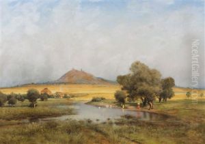 View Of Hazmburk Castle by Karel Liebscher
