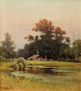 V Doubrave - Motiv Z Obory U Tyniste by Karel Liebscher