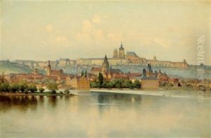 Blick Auf Prag by Karel Liebscher