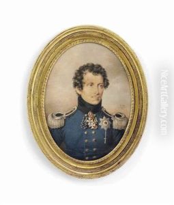 Prince William Of Prussia (1783-1851), In Blue Military Uniform, Wearing The Breast-star Of The Royal Prussian Order Of The Black Eagle Associated With The Royal Swedish Order Of The Sword, The Cross Of The Imperial Austrian Order Of Maria The