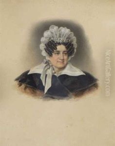 Bildnis Einer Dame Mit Spitzenhaube by Friedrich Johann Gottlieb (Franz) Lieder