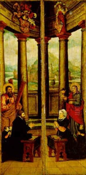 Saint Andrew With A Donor And His Sons - view 1