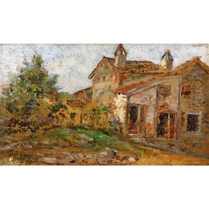 Landscape With Farmhouse by Ulvi Liegi