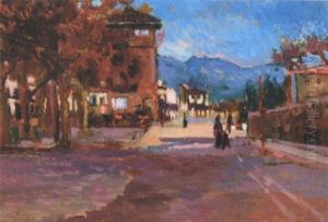 A Street Scene by Ulvi Liegi