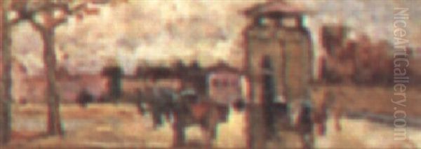 A Square In Florence With Tower In Background - view 1