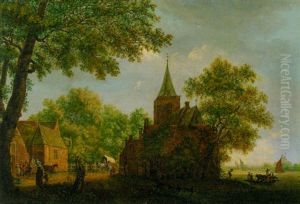 Hollandische Kirche Und Kapelle Am Wasser by Pieter Jan van Liender